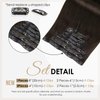 Full Shine Clip in Hair Extensions Human Hair 8 Pcs Brown Hair Clip in Extensions Pu Seamless Clip in Real Hair Extensions Double Weft Silky Straight Natural Hair 120 Grams 14 Inch