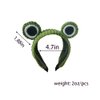 ZHOUMEIWENSP Frog Big Eyes Headband for Women Girls SPA Skin Care Facial Hair Band Makeup Washing Hair Accessories (Green)