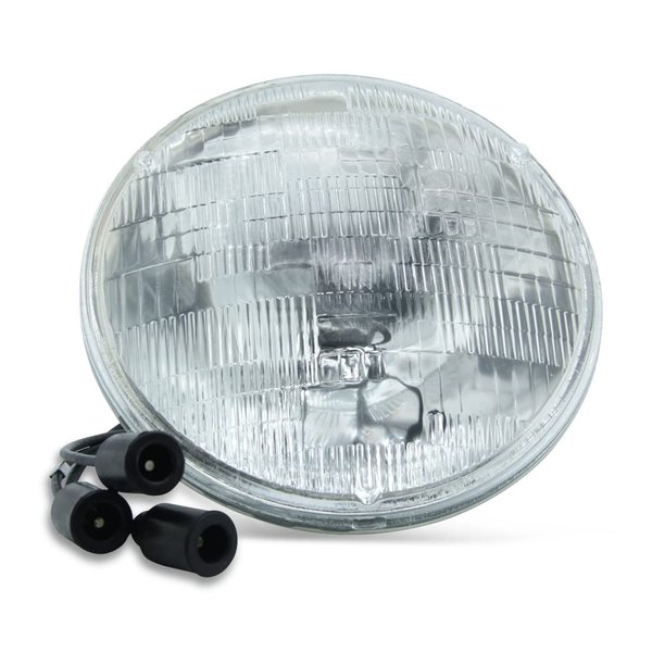 Replacement for National Stock Number NSN 19207-8741491 by Technical Precision - 60W 28V Sealed Beam Headlight Bulb with 3 Contact Lugs Base - Miniature Automotive Bulb - 1 Pack