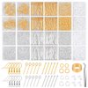 Hypoallergenic Earring Making Kit, modacraft 2000Pcs Earring Making Supplies Kit with Hypoallergenic Hooks, Earring Findings, Backs, Pins Jump Rings for Jewelry Making Supplies