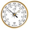 Barometer Weather Station - 5Inch Home Wireless Weather Station Indoor Outdoor Hanging Barometer for Home Wall, Fishing Boat, Baby Room, Office, Stainless Steel Enclose, Acrylic Glass