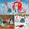 UPINS 14 Pcs Christmas Elf Doll Accessories Set with Christmas Sleeping Bag Top Pants Apron and Chef Hat Scarf Glasses Swimming Circle Christmas Elf Hammock Xmas Accessory for Doll Decorations
