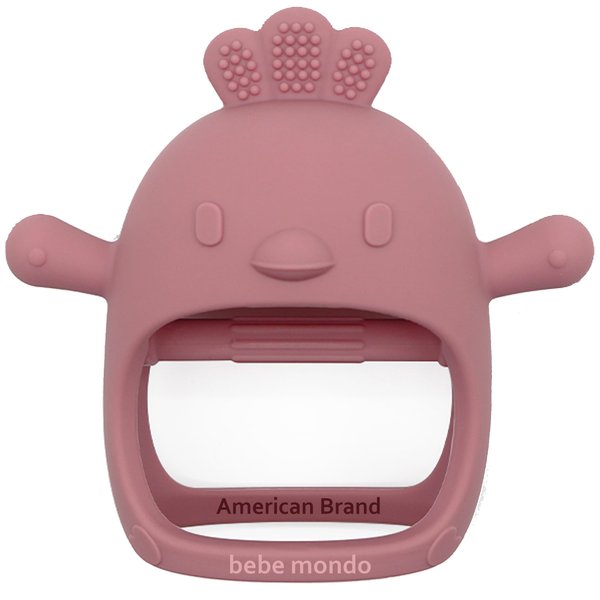 Teething Toys for Babies 0-6 months BPA Free, Never Drop Teether Baby Chew Toys for Teething Relief, Silicone Teether Pacifier Baby Teething Toys Newborn 0-3 Months for Sucking Needs, Infant Toys-Pink