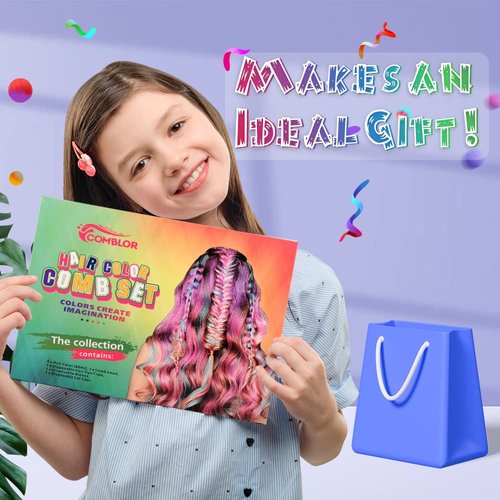 Comblor Temporary Hair Color Set, 5 Colors Hair Wax Color Gifts for Girls Kids