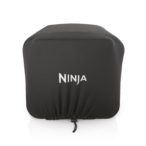 Ninja XSKOCVR Premium Cover, Compatible Woodfire Outdoor Oven (OO100 series), Adjustable Drawstrings, UV and Water-Resistant, Lightweight, Black, 18.9'' x 17.9'' x 15.16