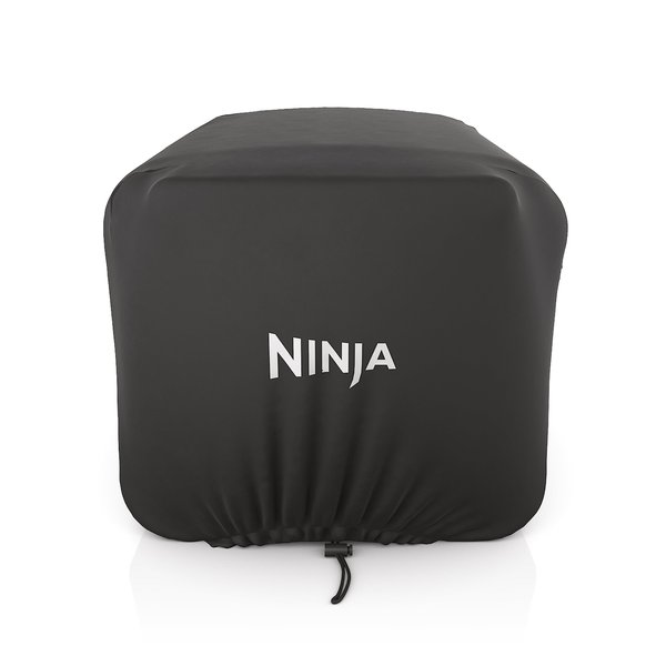 Ninja XSKOCVR Premium Cover, Compatible Woodfire Outdoor Oven (OO100 series), Adjustable Drawstrings, UV and Water-Resistant, Lightweight, Black, 18.9'' x 17.9'' x 15.16