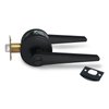 NEWBANG HARDWARE Black Door Lever for Bedroom & Bathroom Solid Privacy Door Lever with MatteBlack Finish, MD8820-DB-BK-1P