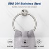 NearMoon Bath Towel Ring, Bathroom Hardware Accessories-Thicken Stainless Steel Hand Towel Holder for Bathroom, Modern Round Towel Hanger Wall Mounted (Brushed Nickel, 1 Pack)