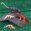 Atralo Service Reptile Animal Model Playsets 4 PCS Lizards Figure Party Favors Toys Cake Toppers Christmas Birthday Gift for Boys Girls Kids Toddlers