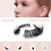 Lightweight Air False Eyelashes Natural Look Daily Wear Full Fluffy Fake Eyelashes Clear Band 18mm Lashes Soft Volume Lashes 8 Pairs Pack