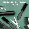 SQULIGT 10 Pcs Barber Clipper Cleaning Brush, Barber Accessories Cleaning Supplies, Blade Trimmer Cleaning Mini Brush Bulk Set Duster Manicure Nylon Brush Hair Styling Brush Tool (Black)