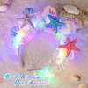 CAKURE Light up Starfish Headband Seashell LED Hair Band Glow Headpiece Party Costume Hair Accessories for Women