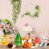 Distaratie 16PCS Woodland Animals Honeycomb Centerpieces Forest Friends 3D Table Toppers for Woodland Baby Shower Birthday Decorations Wild One Camping Party Supplies