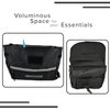 AlveyTech Black Deluxe Saddle Bag - For Mobility Transport Chair, Scooter, Power Electric Wheelchair Armrest Side Storage Pouch Organizer Accessories for Seniors/Adults