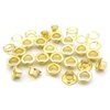 CRAFTMEMORE 3/16" (5MM) Hole Size 100 Sets Gold Metal Grommets Eyelets with Washers for Bead Cores, Clothes, Leather, Canvas (Gold)
