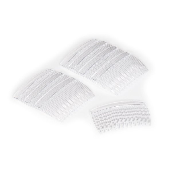 Crystal Clear Multipurpose Hair Combs - Set of Eight (8)