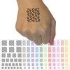 Bamboo Pattern Temporary Tattoo Water Resistant Fake Body Art Set Collection - Red (One Sheet)