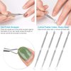 8 Pack Stainless Steel Triangle Cuticle Pusher Double-head Nails Dead Skin Remover Cuticle Trimmer Stick Manicure Polish Tools for Manicure Beauty Salon