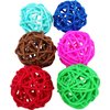 Bonka Bird Toys 1292 Pk6 Medium Colored 2" Vine Balls, Parrot Foot Talon Craft Part Cage Toy, Conure, Amazon, African Grey, and Similar