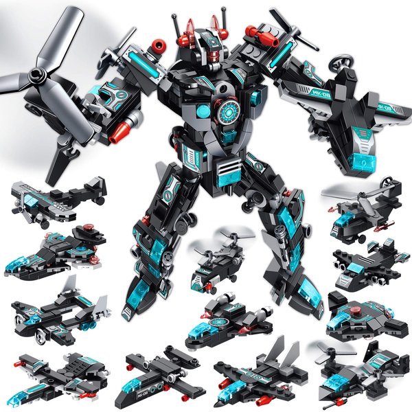 LUKAT Robot Building Toys for Boys Age 6 7 8 9 10 11 Year Old, 577 PCS STEM Toy Kit, 25-in-1 Building Bricks Educational Construction Set Engineering Toys, Activities Learning Gift for Kids