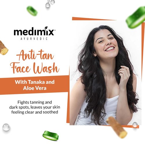 Medimix Ayurvedic Anti Tan Face Wash, 100ml (Pack of 2)