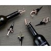 Wine Stoppers,Reusable Wine Bottle Stoppers,Stainless Steel Letter Wine Stopper, Food Grade Silicone Material Decorative Wine Stoppers Funny Gift -Bronze Color (Letters K)