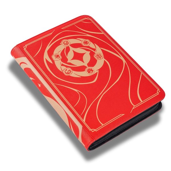 KUOOKING 9-Pocket Card Binder for Lorcana Cards, Holds 504 Cards and Sleeves, Compatible with Lorcana TCG and Other Trading Cards (RED)