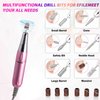 Rechargeable 30000 RPM Nail Drill, Portable Electric Nail Drill Professional Efile Nail Drill Kit for Acrylic, for Salon Use or Home DIY with 6 Pcs Nail Drill Bits (Pink)