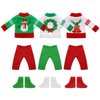 Bencailor 9 Pcs Christmas Elf Doll Clothes 11.5 Inch Elf Outfit Accessories Set Elf Doll Clothing for Winter Doll Gifts Accessories(Bright Style)