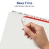Avery 8 Tab Dividers for 3 Ring Binder, Easy Print & Apply Clear Label Strip for Copiers, Index Maker Customizable White Tabs, 5 Sets (11422)
