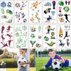 10 Sheets Soccer Tattoos Temporary for Kid Adult,Football Fake Tattoos Designs, Waterproof Body Art Stickers, Fan Games Event Tattoo Decorations, Party School Reward Prizes Supplies