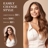 GOO GOO Wire Hair Extensions Human Hair, 2 Dark Brown Natural 18inch 95g, Invisible Wire Hair Extensions with Transparent, Seamless Fish Line Hairpiece