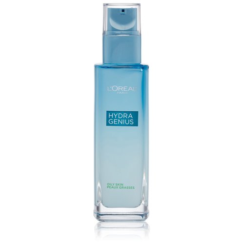 L'Oreal Paris Skincare Hydra Genius Daily Liquid Care Oil-Free Face Moisturizer for Normal to Oily Skin, Hyaluronic Acid Moisturizer for Face with Aloe Water and Hyaluronic Acid, 3.04 fl. oz.