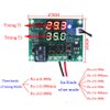 HiLetgo 2pcs W1219 Thermostat Temperature Controller DC 12V Dual LED Digital Display Thermostat Temperature Controller Voltage Regulator Control Switch Time Delay Relay with NTC 10K Temperature Sensor