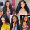 Espive Deep Wave Lace Front Wigs Human Hair Pre Plucked 13x4 Hd Lace Frontal Wigs Brazilian Deep Wave Human Hair Wigs for Women 180% Density Natural Color 30 inch