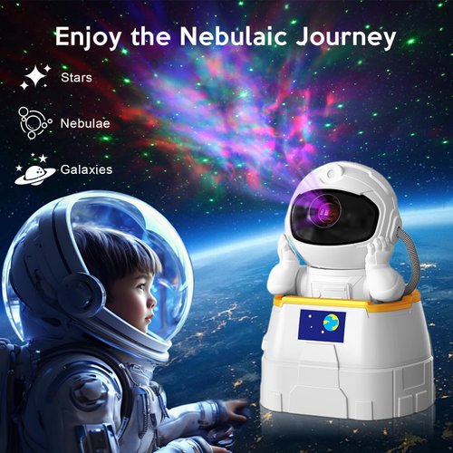 Astronaut Galaxy Projector, Star Projector with Remote, Astronaut Light Projector with 8 Colors LED Nebula, Galaxy Projector for Bedroom Kids Room Decor, Birthday Gifts for Kids Friends