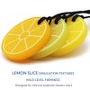 Lemon Sensory Chew Necklace - Chewing Necklace Teething Necklace Teether Necklace Chew Toys for Kids, Boys or Girls - Teething Toys Designed for Chewing, Autism, Autism Sensory Teether Toy (3 Pack)