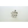Small mini flower silver metal hair claw clip (Clip quantity: 2 clips)