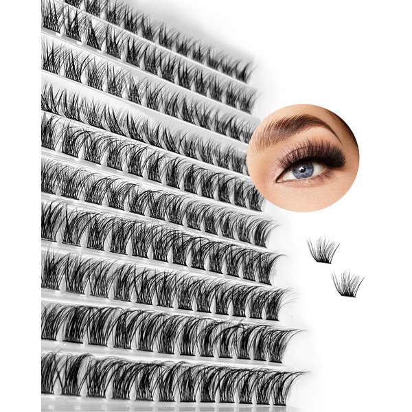 Lash Clusters Eyelash Extension 120pcs, Gekinye Faux Mink Lashes Natural Look 3D Fluffy Wispy Lashes, Reusable Individual Lashes 8-16mm