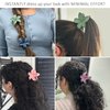 Luvearo 4pc Nonslip Matte Flower Claw Clips for Thick Hair to Thin Hair Accessories for Women Pastel Claw Clips Flower Hair Clips for Women Hibiscus Hawaiian Cute Hair Clips