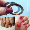20 Pcs Glitter Gold Silver Nail Art Striping Tape Line Shiny Matte Nail Art Decoration Strips Self Adhesive Decals Strips DIY Nail 3D Tips Manicure Tools Rolls (1mm)