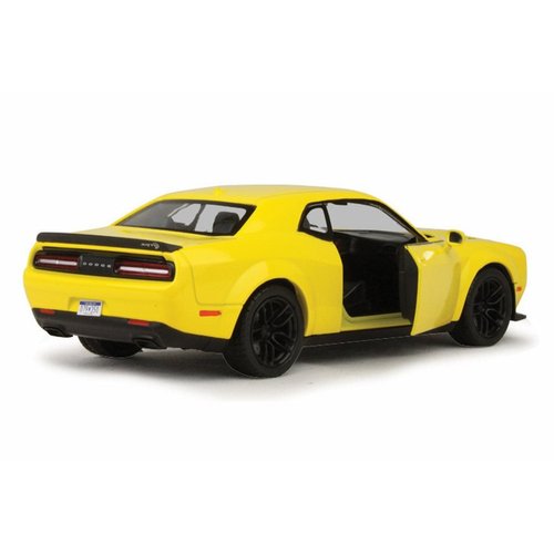 Motor Max 2018 Dodge Challenger SRT Hellcat Widebody, Bright Yellow 79350YL - 1/24 Scale Diecast Model Toy Car, unisex-children