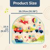 B. toys- Vehicles On The Go!- Wooden Peg Puzzle – Educational Puzzle – Vehicles Peg Puzzle for Toddlers, Kids – 7 Chunky Pieces – 18 Months +