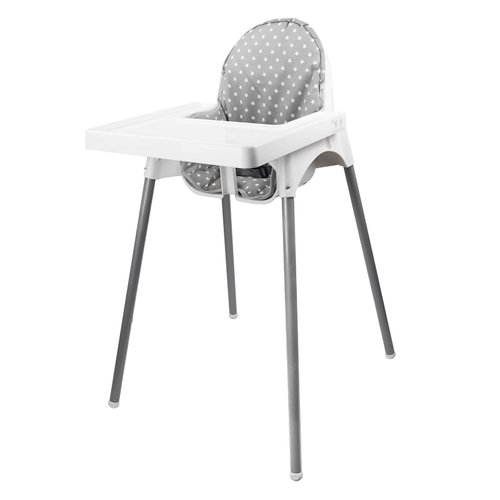 Twoworld High Chair Cushion for IKEA Antilop Highchair, Baby High Chair Seat Cover Liner Mat Pad Cushion for IKEA Antilop High Chair (Fashion Gray)