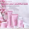 Sakura Skin Care Kit - Refreshing Skin Care Set - Gift Set for Women - Travel Essentials for Women - Travel Size Face Wash-Toner-Moisturizer-Sunscreen - Moisturizing Oil Control Skin Care Sets & Kits