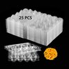 Loving Basso Quail Egg Cartons, 25 Pack, Each 12 Small Egg Trays, Reusable, Recyclable Plastic, Ideal for Refrigerator, 100% Eco-Friendly, Healthy and Pollution-Free