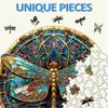 Wooden Puzzles for Adults, 300 Pieces Adult Puzzles, Vintage Dragonfly Puzzles Gifts for Puzzle Lover, Wooden Puzzle Games (L-13.3 * 13.1in)