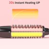 Thermal Brush, MOCEMTRY 1.5" Curling Brush Heated Round Brush with Detachable Brush Head, Double PTC Tourmaline Hot Round Brush, Dual Voltage for Travel
