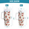Boccsty Crawfish Red Lobsters Insulated Tumblers Reusable Stainless Steel Tumbler 40 oz Cup Coffee Travel Mug Water Bottle with Handle & Flip Straw for Home Office Car