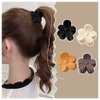 Flower Clips for Hair Accessories for Girls Women Matte Flower Hair Clips Claw Medium Hair Claw Clips Jaw Clips for Hair Clamps